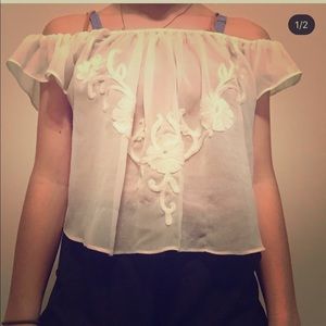 See through crop top